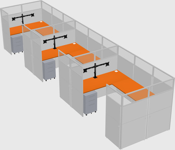 U-shaped cubicle