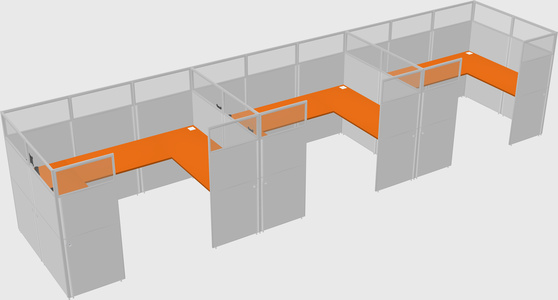 U-shaped cubicle