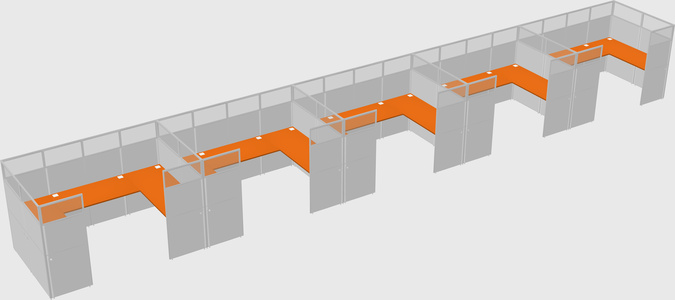 U-shaped cubicle