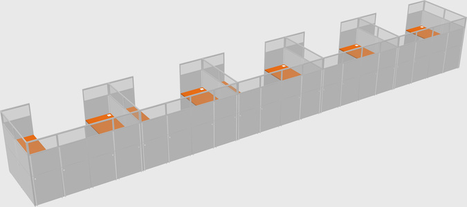 U-shaped cubicle