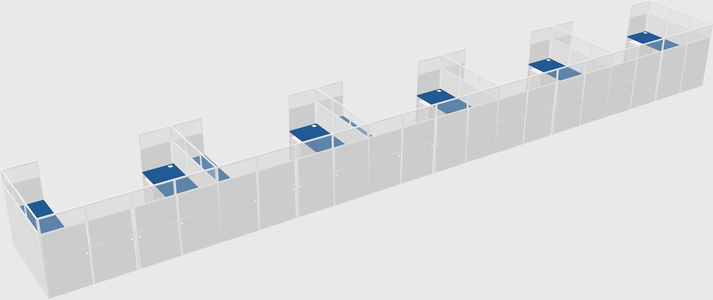 U-shaped cubicle