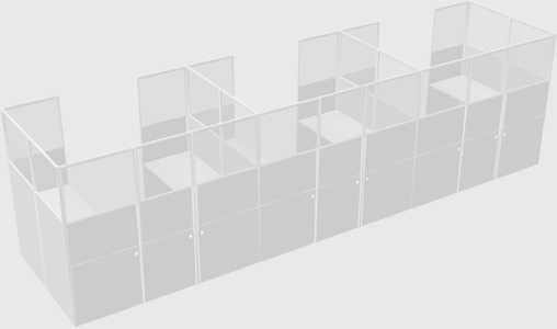 U-shaped cubicle