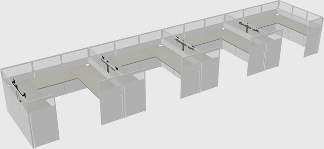 U-shaped cubicle