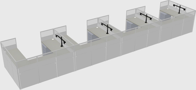 U-shaped cubicle