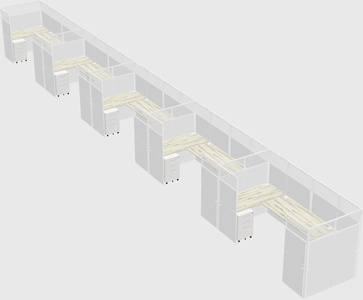 U-shaped cubicle