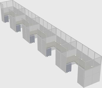 U-shaped cubicle