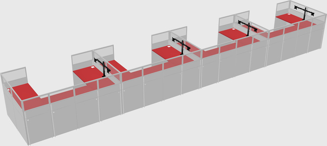 U-shaped cubicle