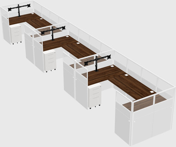 U-shaped cubicle