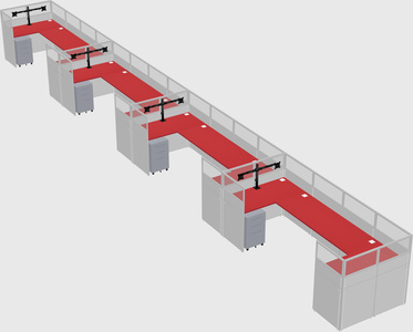 U-shaped cubicle