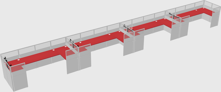 U-shaped cubicle
