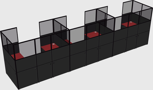 U-shaped cubicle