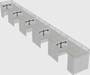 U-shaped cubicle