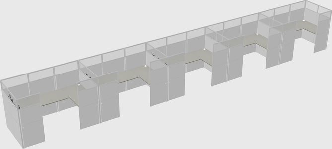 U-shaped cubicle