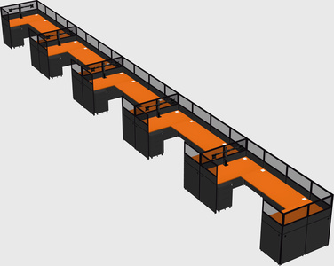 U-shaped cubicle