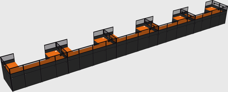 U-shaped cubicle