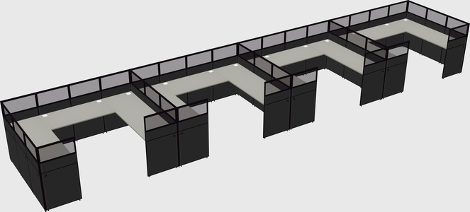 U-shaped cubicle