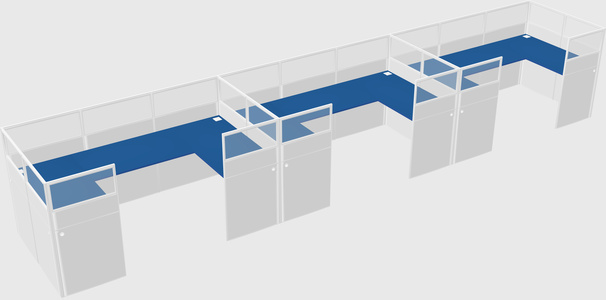 U-shaped cubicle