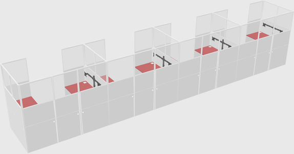 U-shaped cubicle