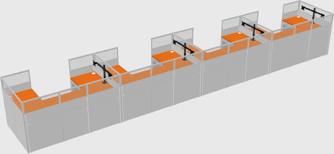 Cabine en u