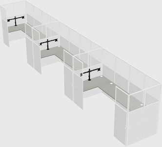 U-shaped cubicle