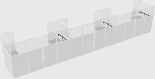 U-shaped cubicle