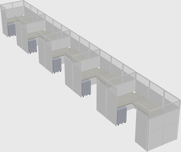 U-shaped cubicle