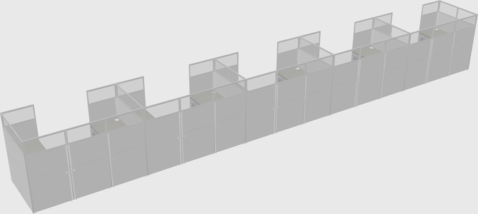 U-shaped cubicle