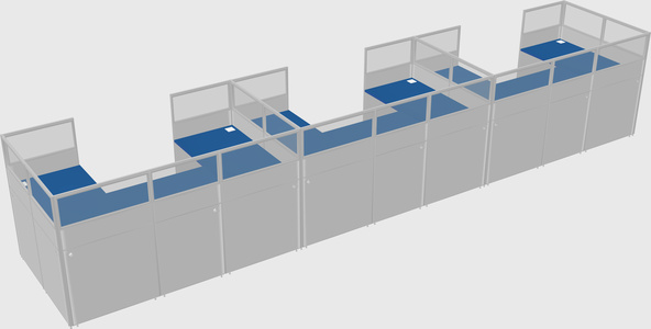 U-shaped cubicle