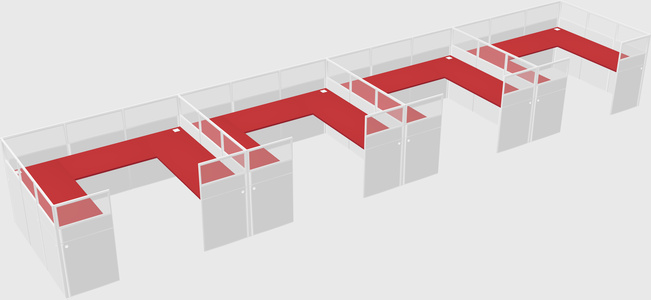 U-shaped cubicle