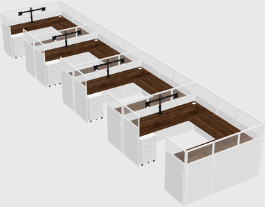 U-shaped cubicle