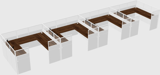 U-shaped cubicle