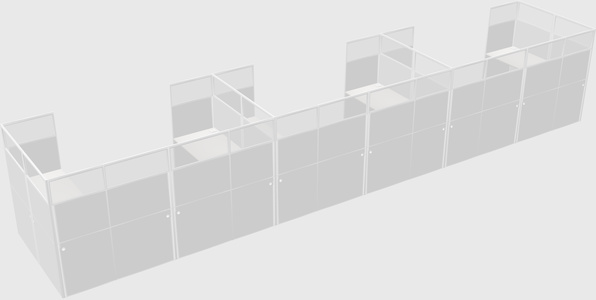 U-shaped cubicle