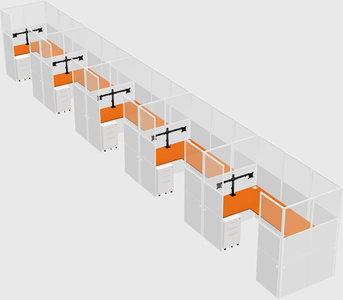 U-shaped cubicle