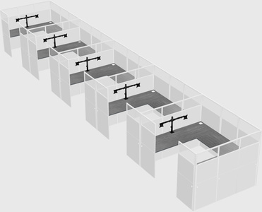 U-shaped cubicle