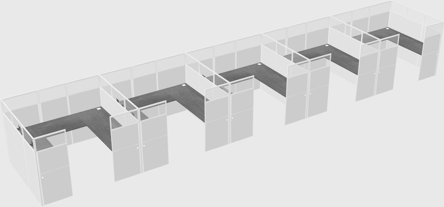 U-shaped cubicle