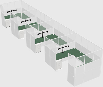 U-shaped cubicle