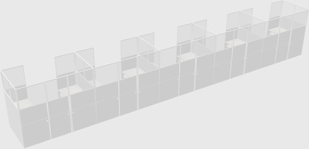 U-shaped cubicle