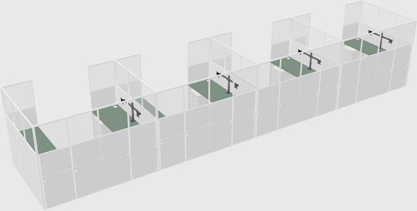 U-shaped cubicle