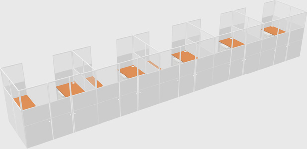 U-shaped cubicle