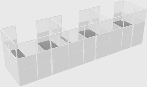 U-shaped cubicle