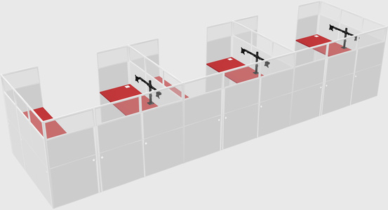U-shaped cubicle