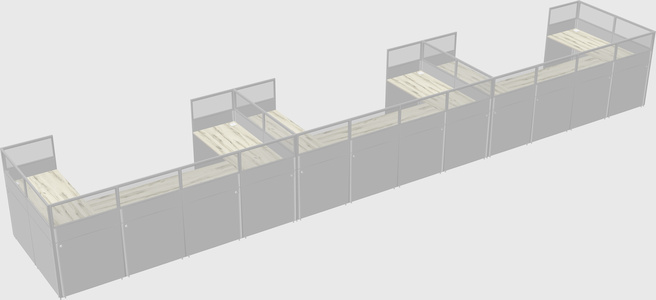 Cabine en u