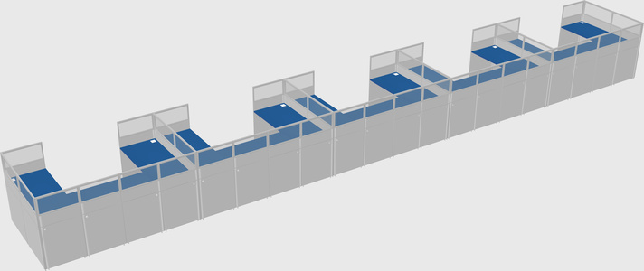 U-shaped cubicle