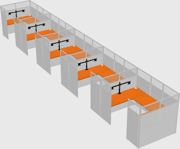 U-shaped cubicle
