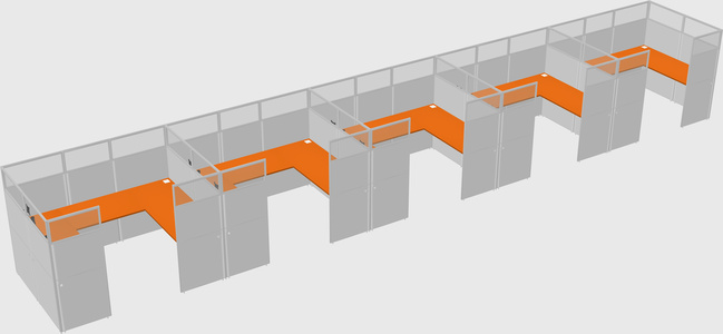 U-shaped cubicle