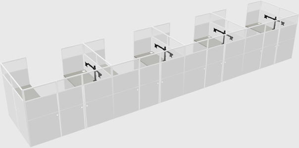 U-shaped cubicle