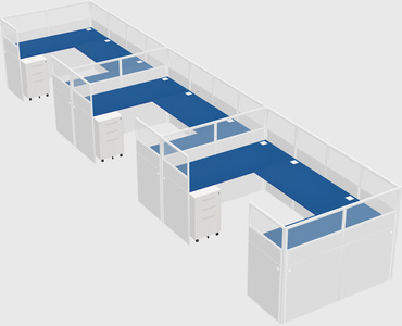U-shaped cubicle