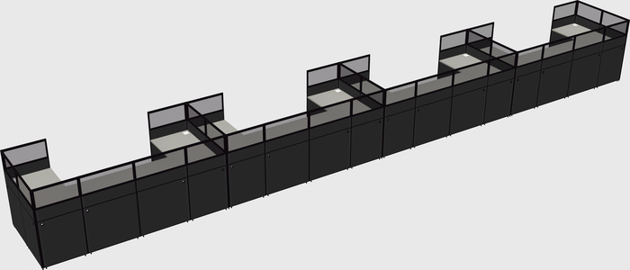 U-shaped cubicle