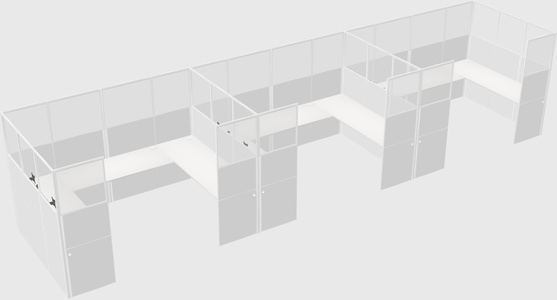 U-shaped cubicle