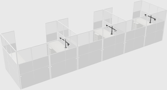 U-shaped cubicle